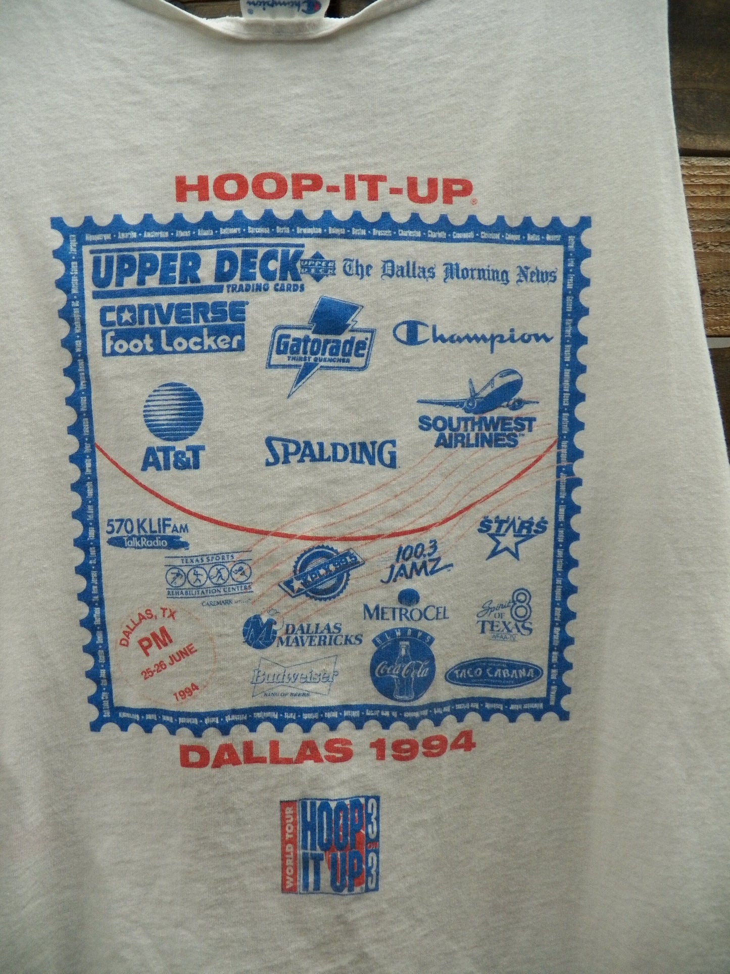 Champion vintage tank top 94 tour world tour hoop it up dallas 1994 made in usa xx large