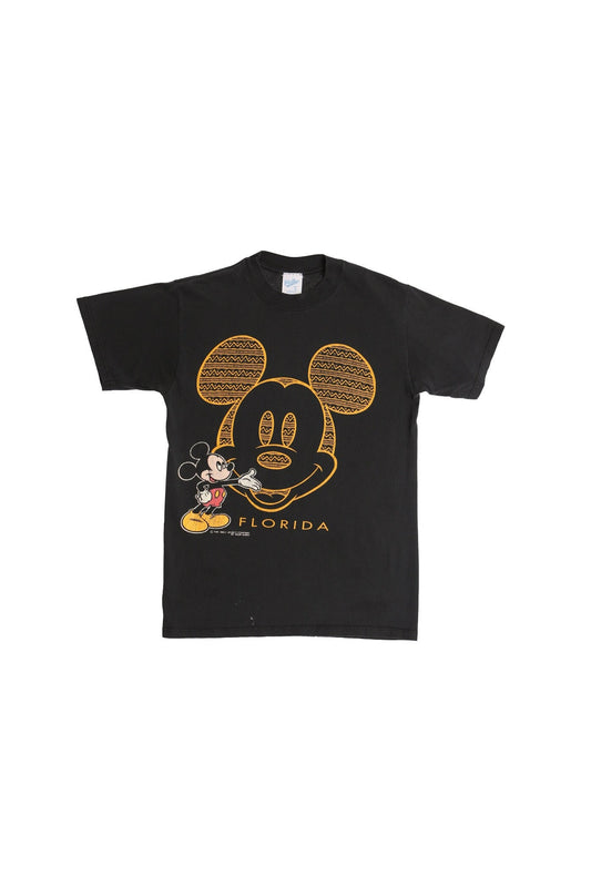 Vintage mickey mouse florida graphic t-shirt black shirt the walt disney company 80's made in usa s