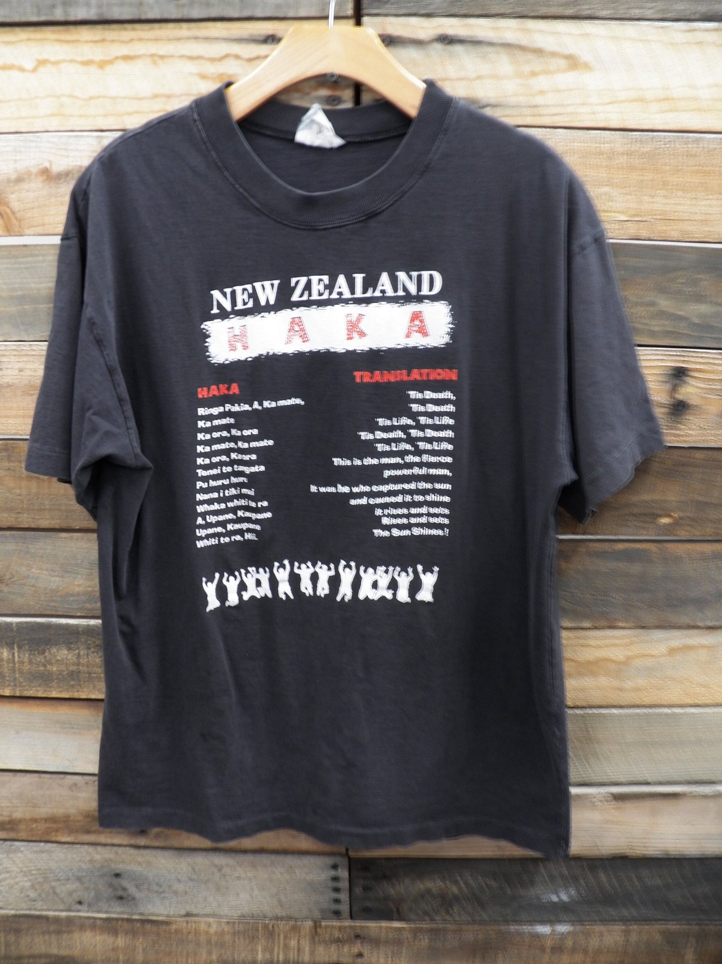 New zealand haka black t-shirt vintage haka translation