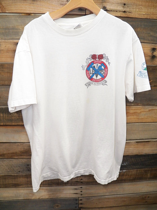 Levi's t-shirt white tattoo blues graphic cotton vintage world rose