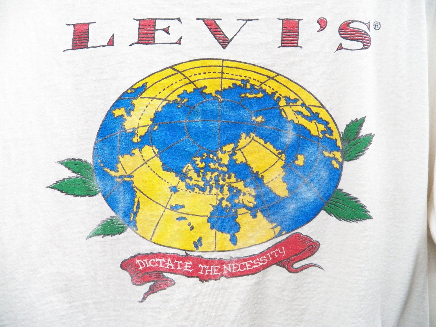 Levi's t-shirt white tattoo blues graphic cotton vintage world rose