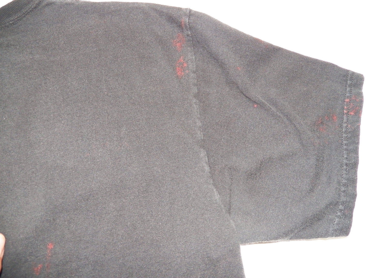 Disturbed black rock t-shirt yellow hanes label cotton