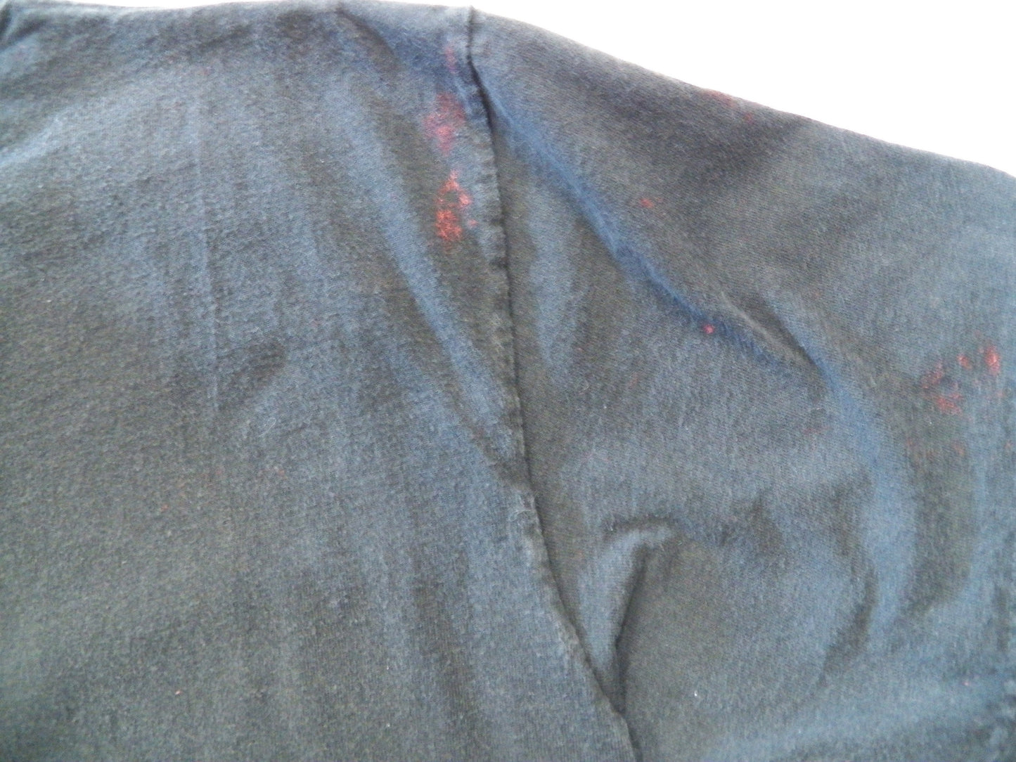 Disturbed black rock t-shirt yellow hanes label cotton