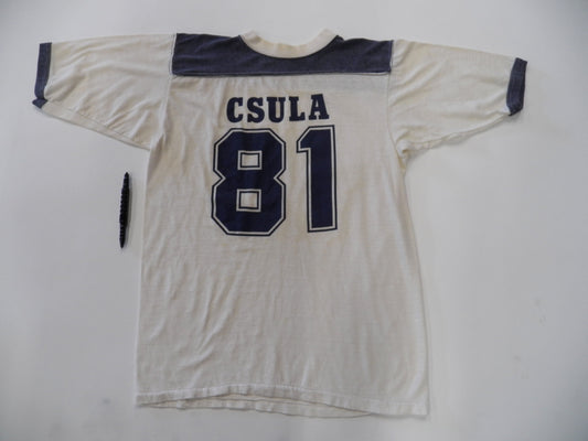 Vintage 81 csula t-shirt cal state los angeles university white cotton short sleeve