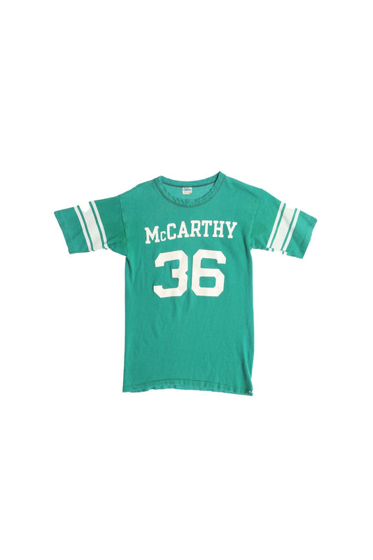 Vintage football jersey t-shirt 36 mccarthy green champion shirt made in usa