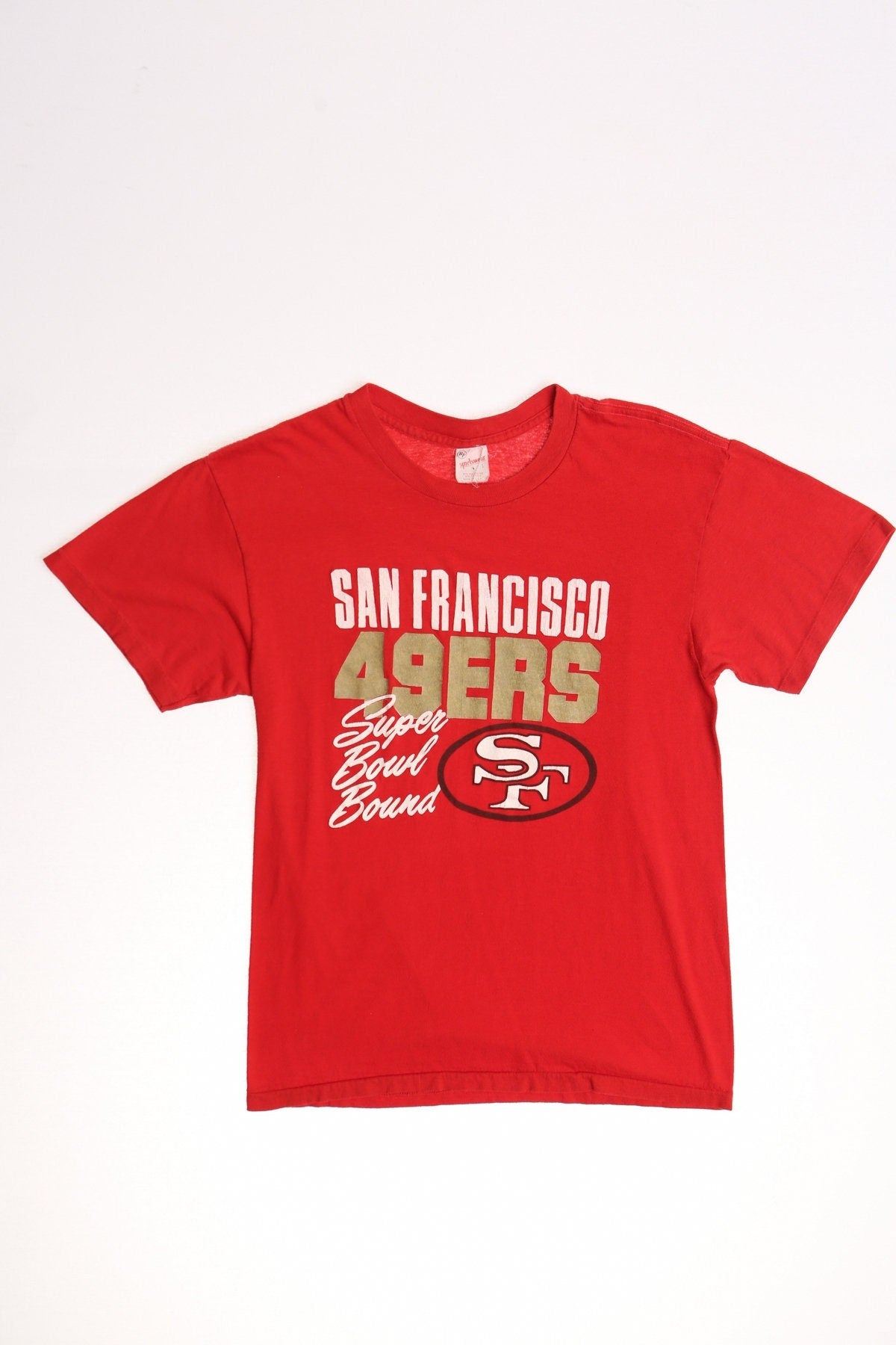 Vintage football graphic t-shirt san francisco 49ers red 70's
