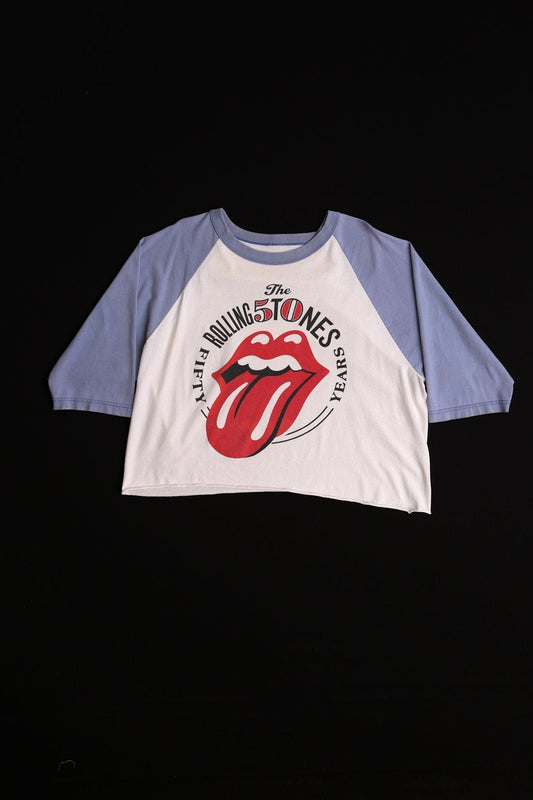 Vintage rolling stones graphic shirt baseball cropped 50 years