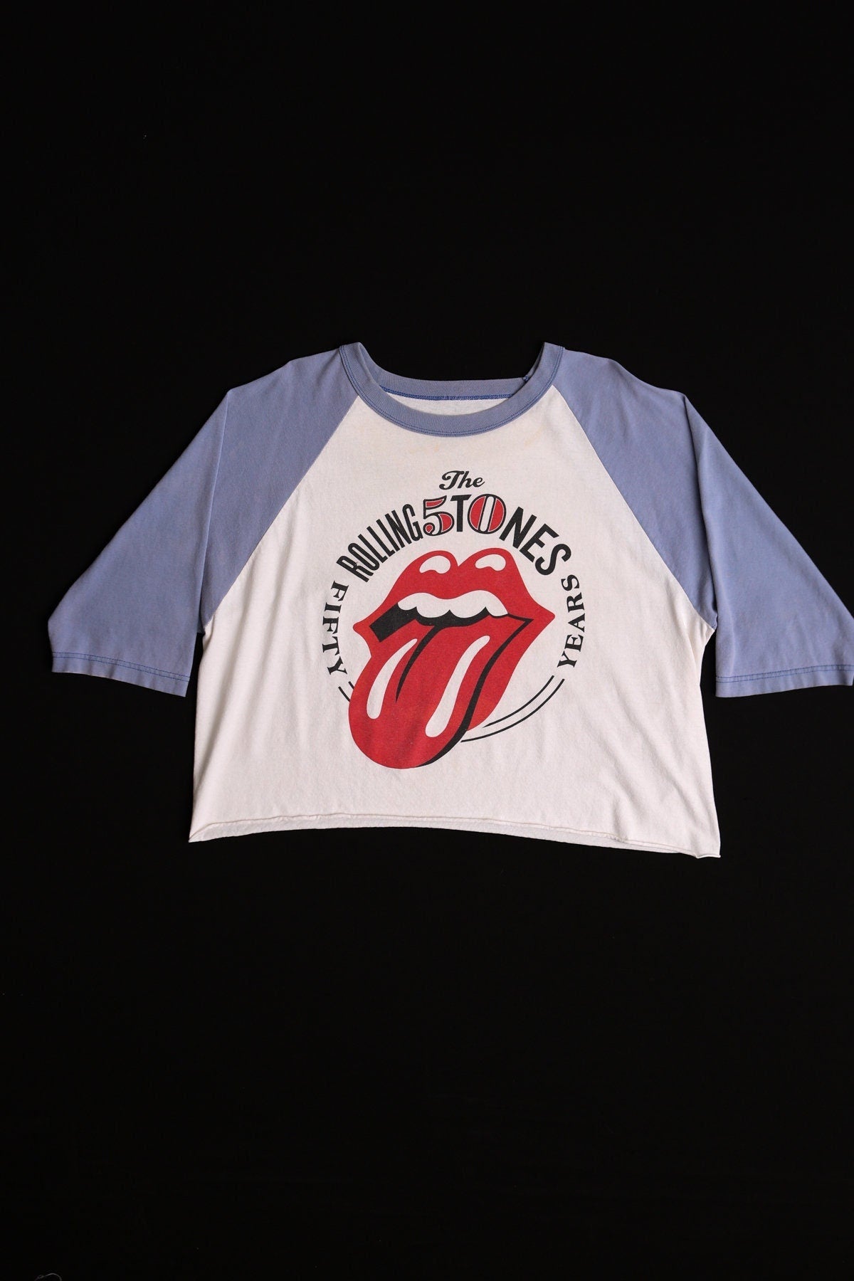Vintage rolling stones graphic shirt baseball cropped 50 years
