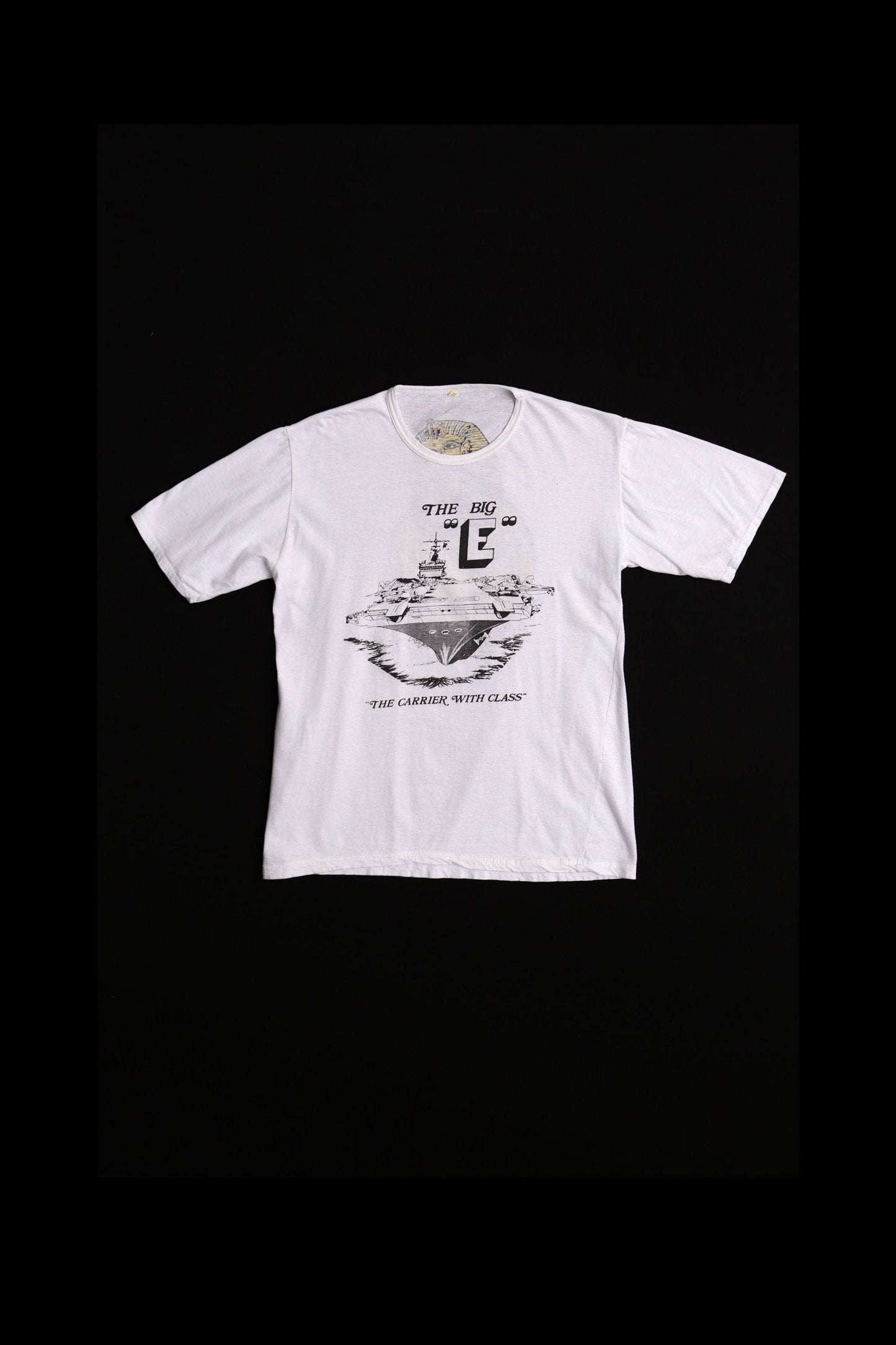 Vintage military t-shirt white carries suez canal shirt i did the ditch egypt red sea the big e 70's