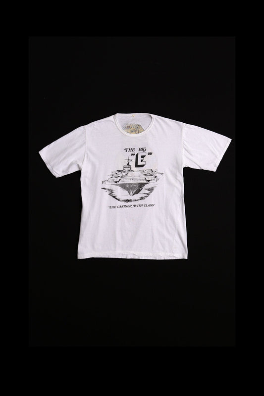 Vintage military t-shirt white carries suez canal shirt i did the ditch egypt red sea the big e 70's