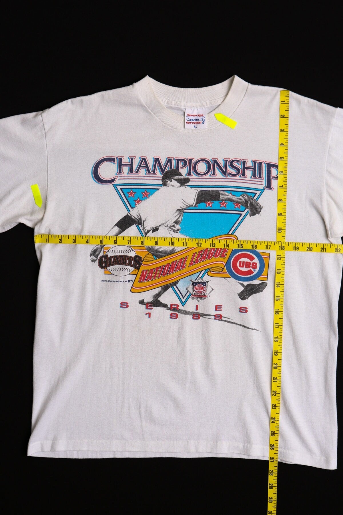 Vintage baseball t-shirt championship 1989 chicago cubs giants san francisco national league pitcher