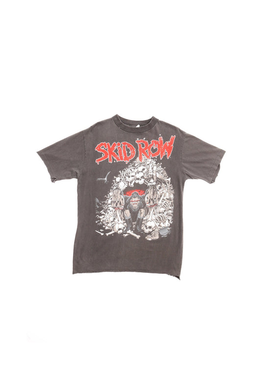 Skid row vintage 1991 slave to the grind graphic shirt 90's gorilla bones skeletons