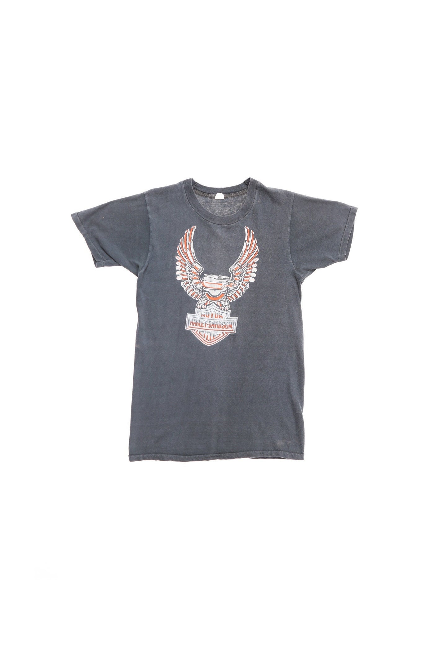 Harley davidson t-shirt vintage black springfield missouri eagle steel motorcycles biker 80's