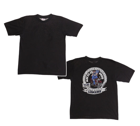 Vintage biker graphic shirt united states motorcycles jamboree loners mc tulare california t-shirt