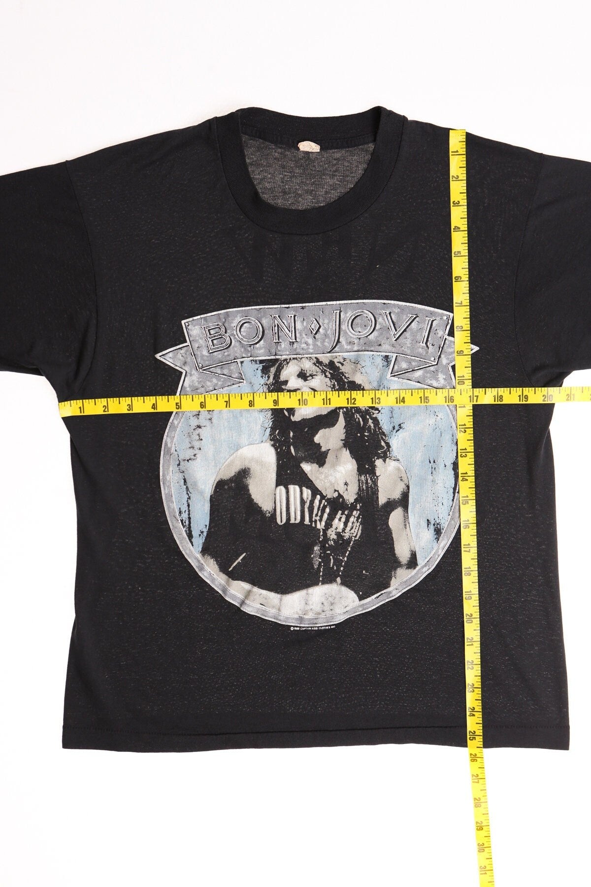 Bon jovi new jesrey rock shirt black tour concert vintage graphic