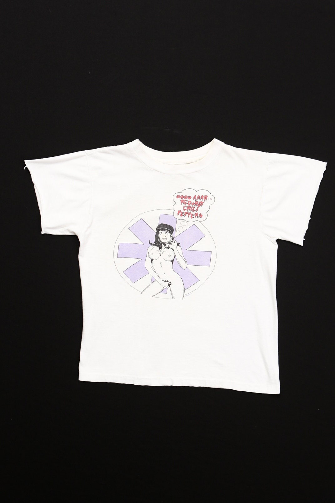 Vintage red hot chili peppers band shirt 1989 white rock concert tour rare t-shirt