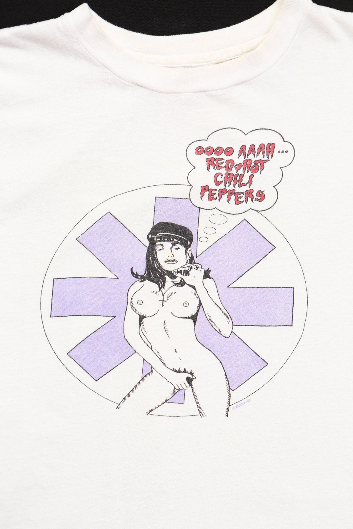 Vintage red hot chili peppers band shirt 1989 white rock concert tour rare t-shirt