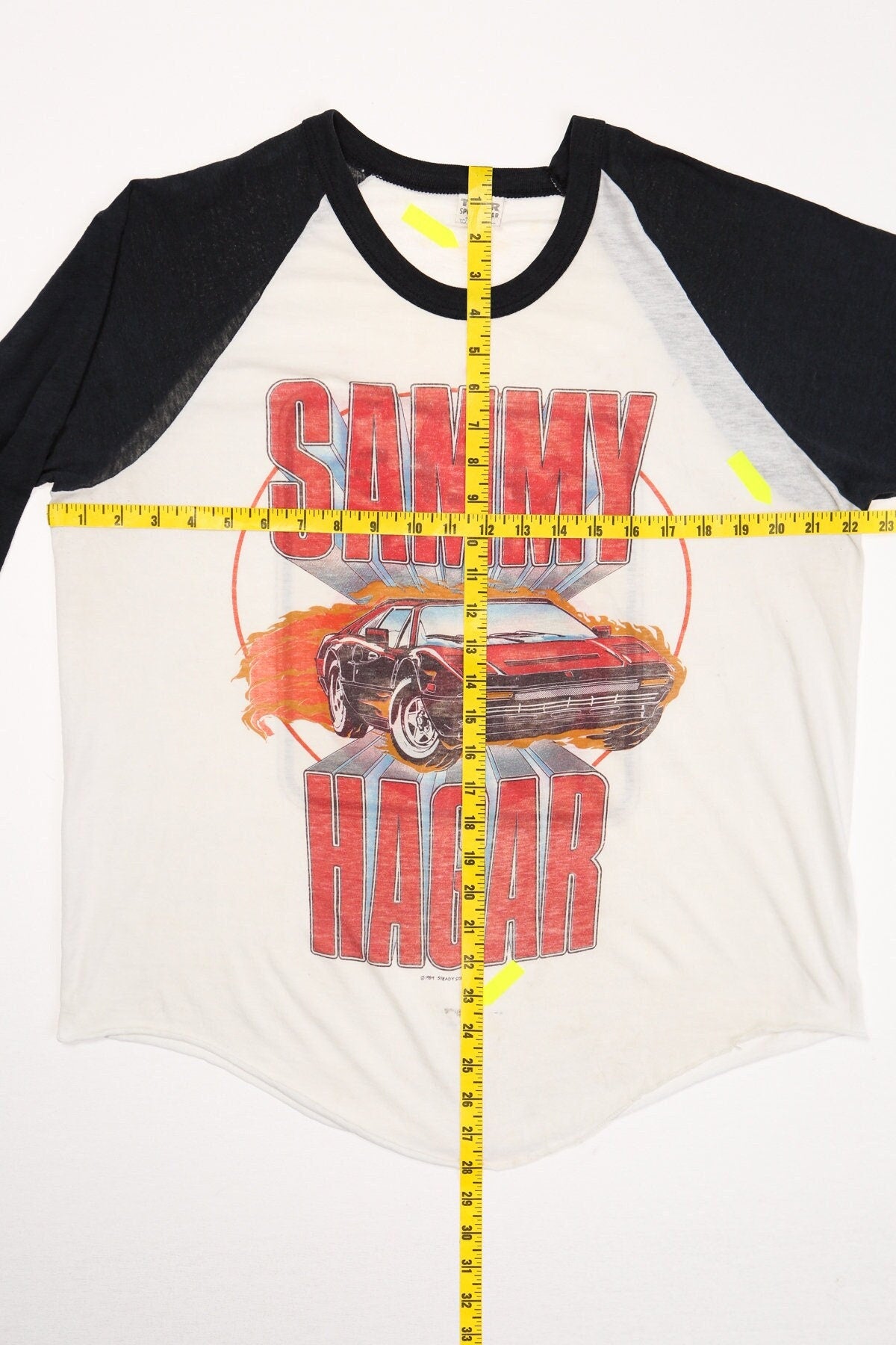 Sammy hagar i can't drive tour concert shirt baseball 55 speed limit rock 80's vintage car fire