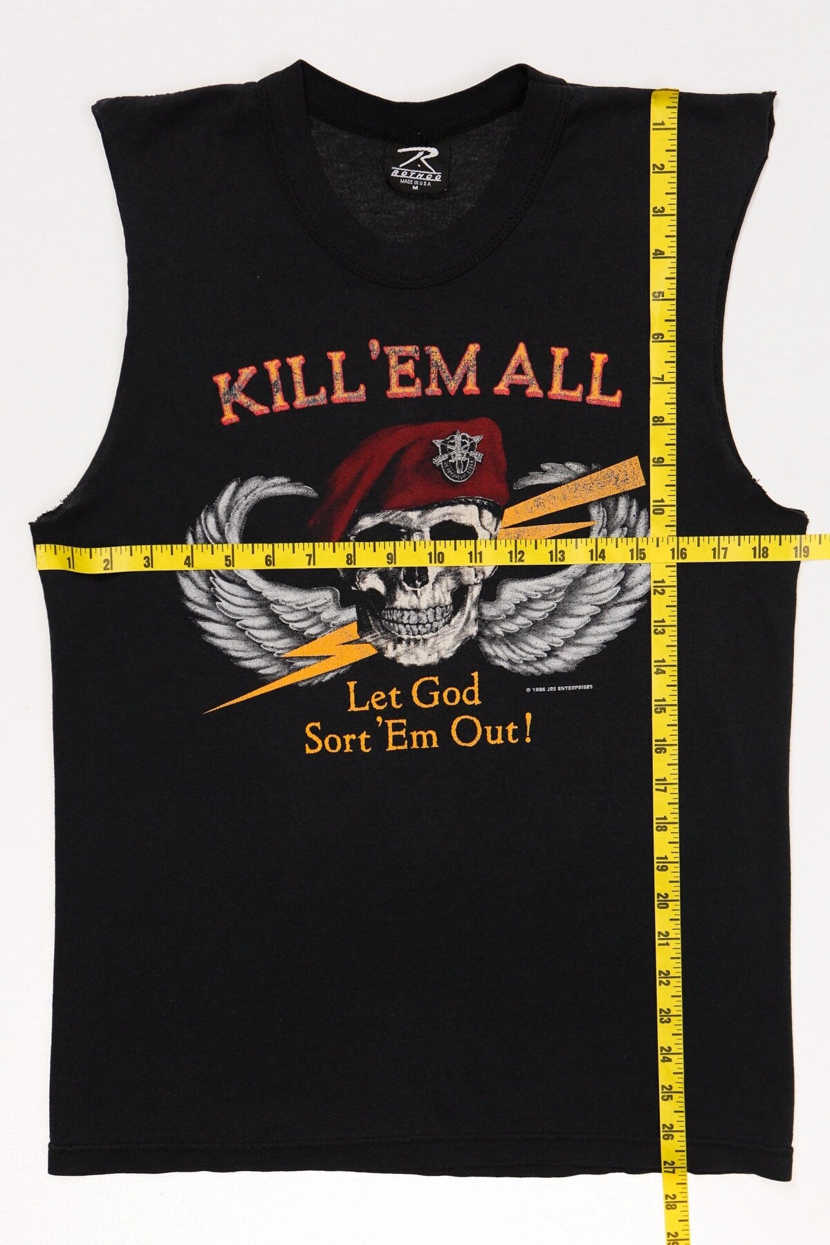 Military graphic black t-shirt mercenaries red beret us army special forces made in usa