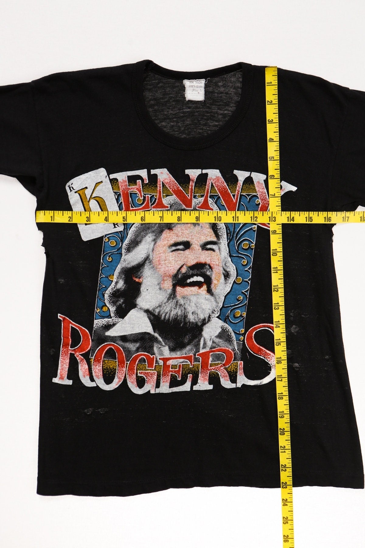 Vintage kenny rogers black country music t-shirt shirt tour concert