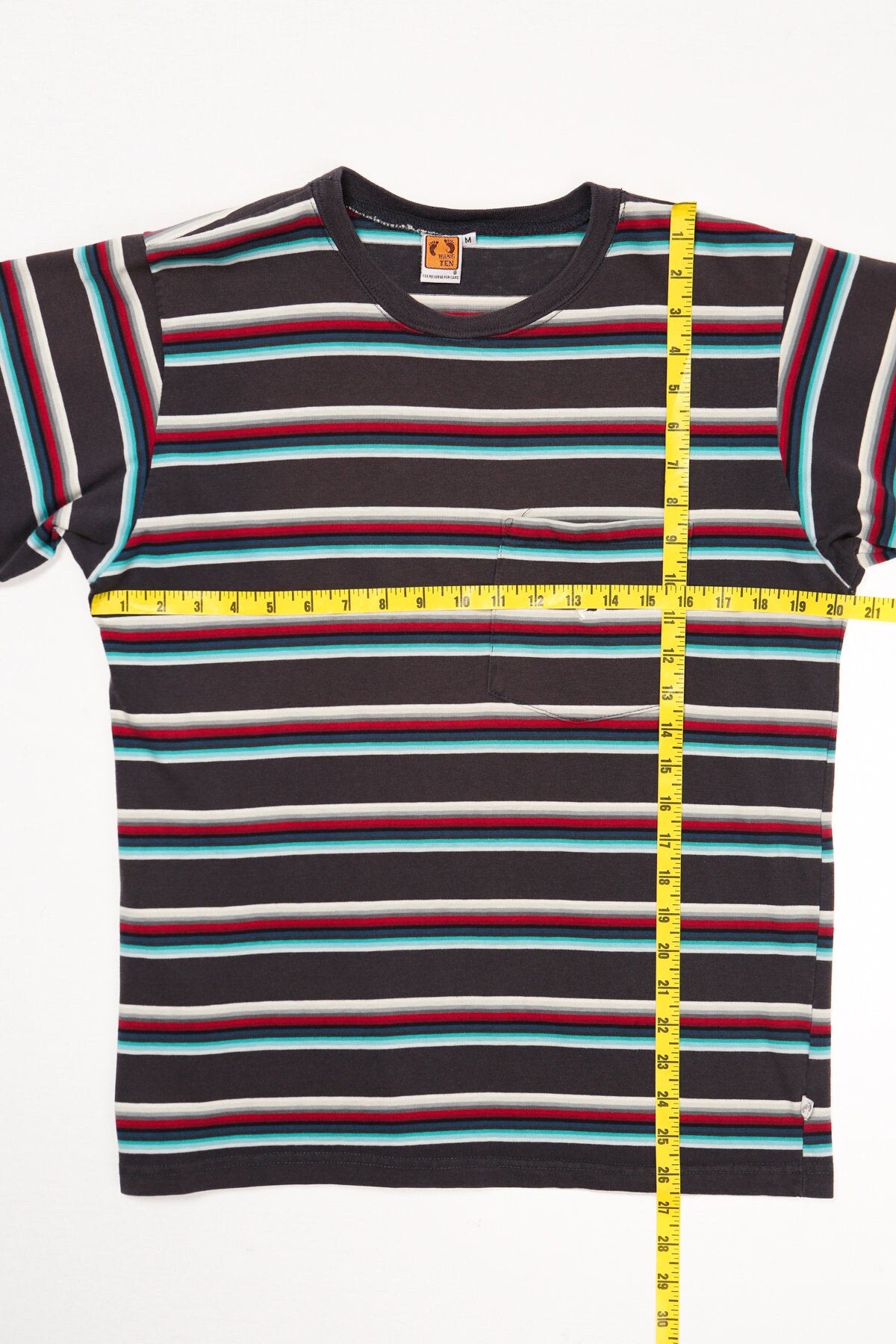 Vintage hang ten striped shirt t-shirt surfing beach 70's surfer