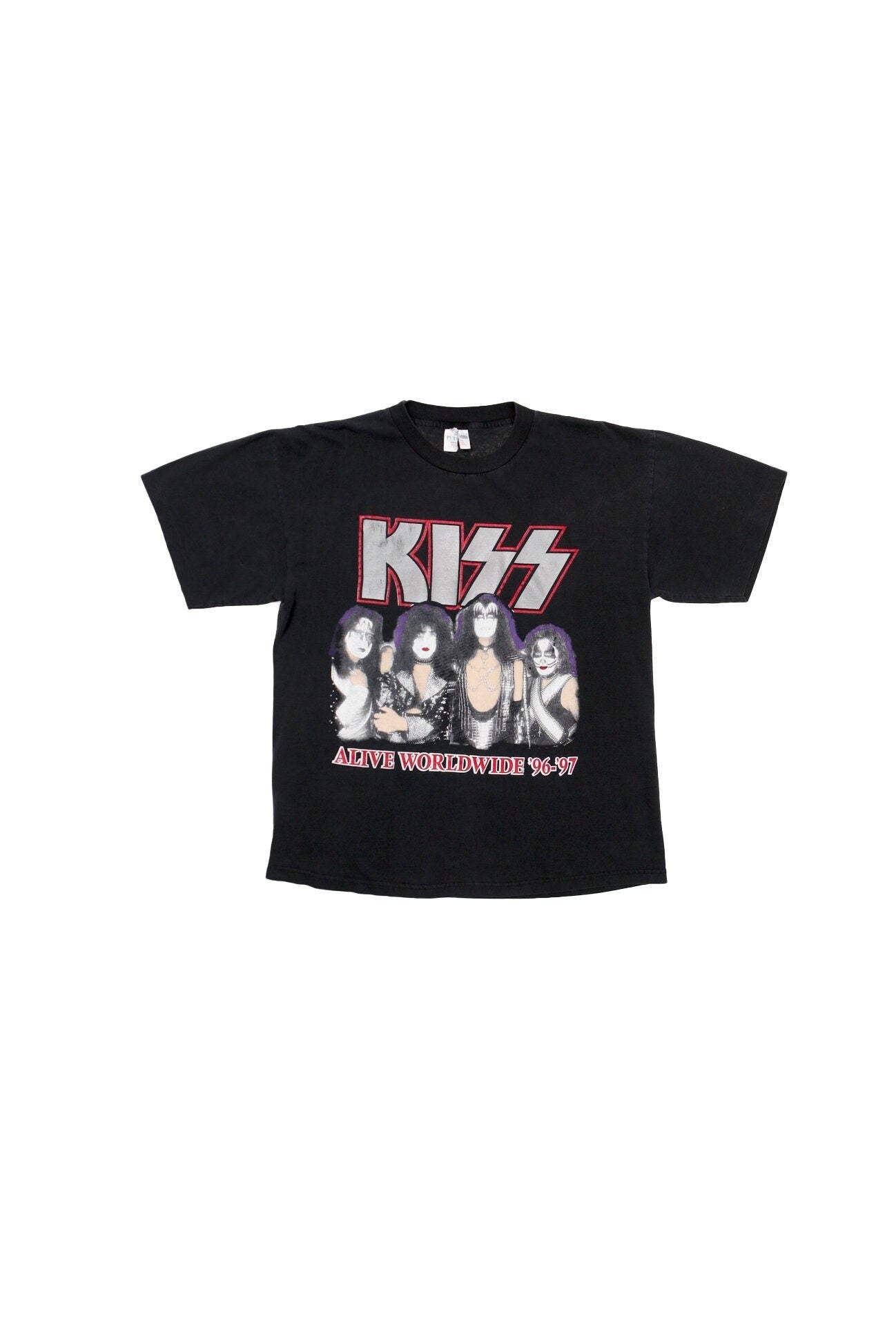 Kiss tour 1996 1997 concert t-shirt shirt black alive worldwide xl