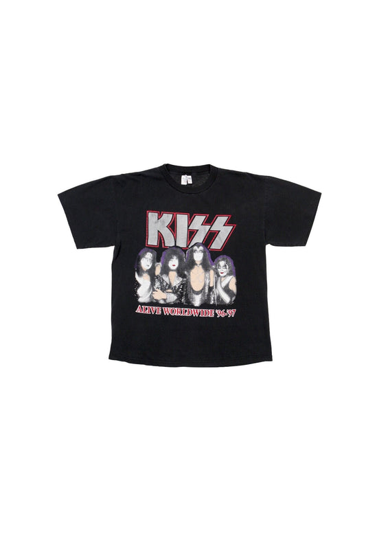 Kiss tour 1996 1997 concert t-shirt shirt black alive worldwide xl
