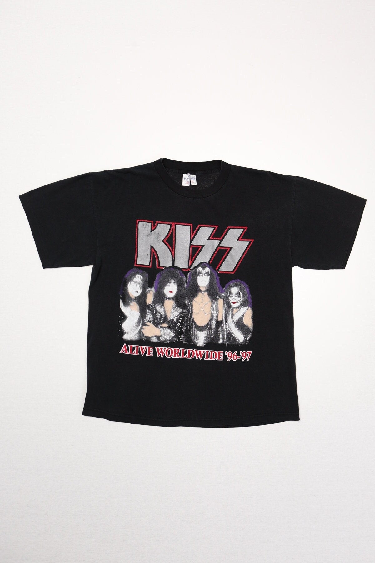 Kiss tour 1996 1997 concert t-shirt shirt black alive worldwide xl
