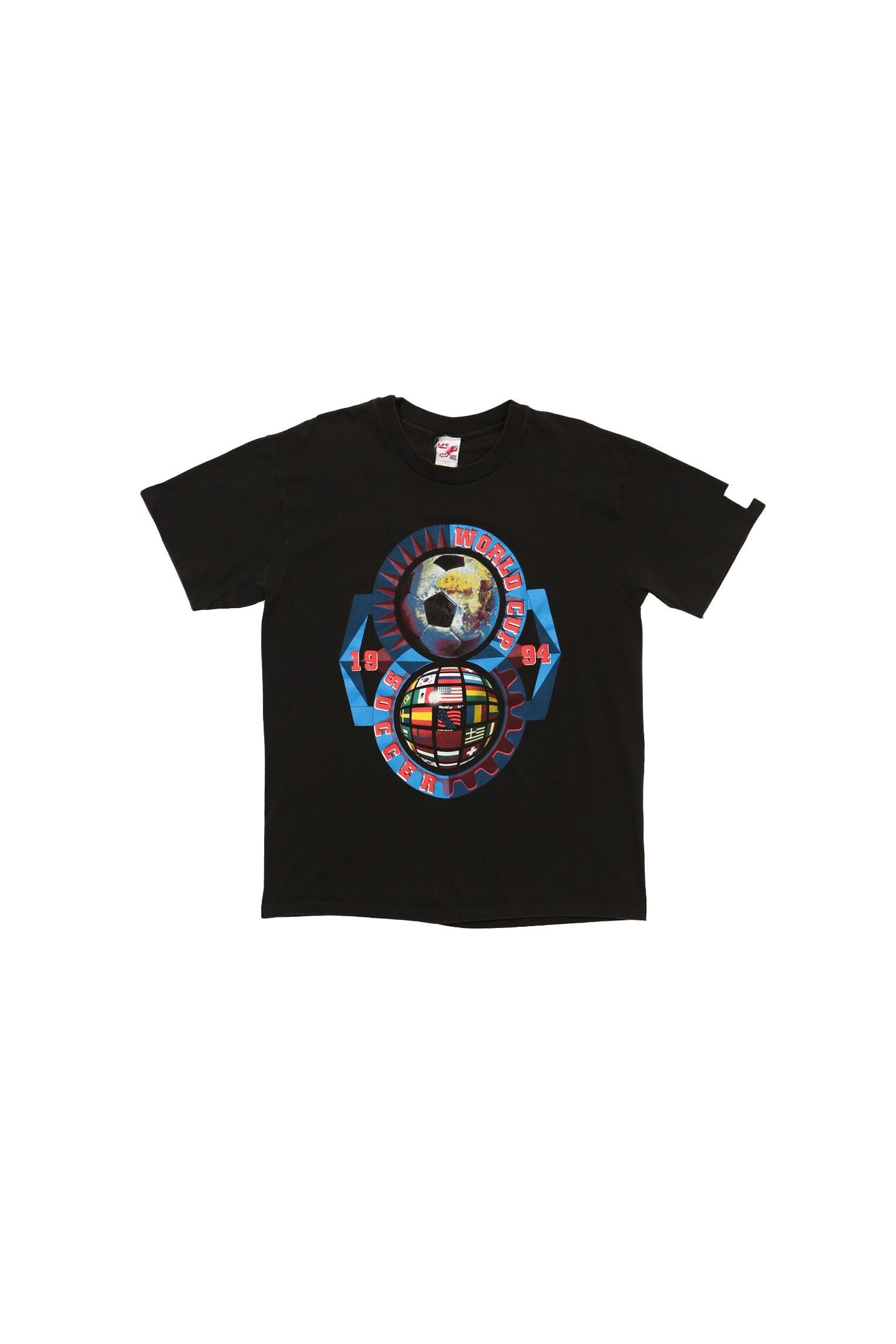 Soccer vintage t-shirt black 1994 world cup shirt usa minute maid juice