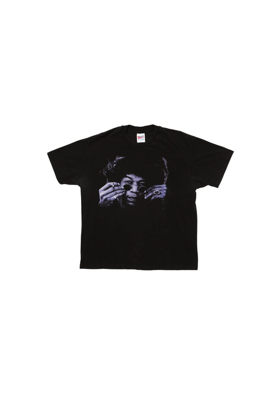 Jimmy hendrix glasses rock t-shirt black shirt smoking y2k