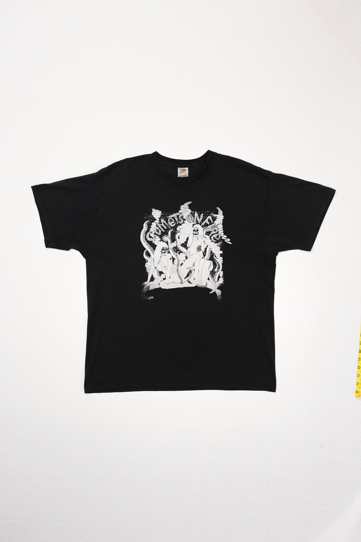 Vintage rock t-shirt horror comets on fire punk graphic smoking