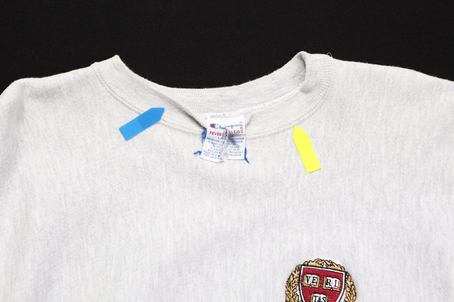 Vintage champion gray sweatshirt harvard embroidered large