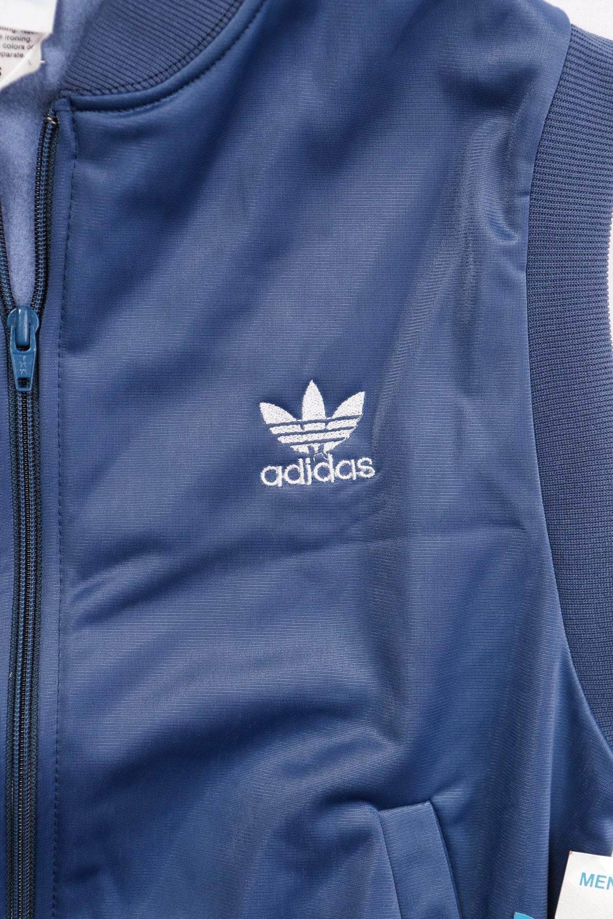 Vintage adidas jogging vest blue dead stock athletic striped 80's top