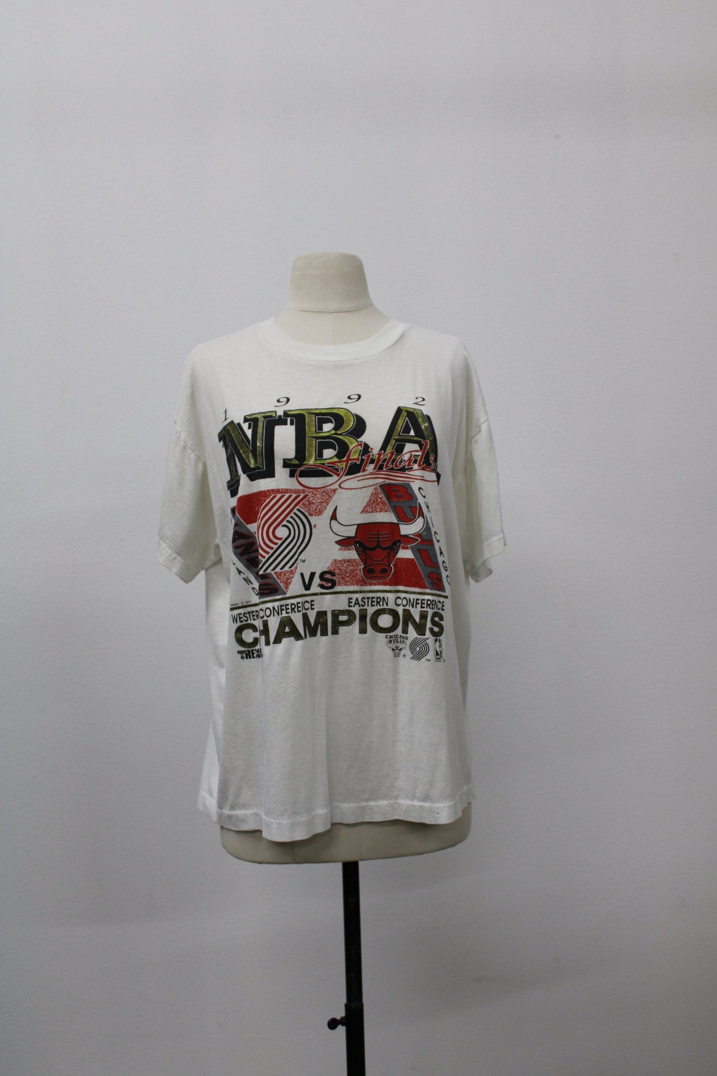 1992 nba finals blazers vs bulls t-shirt