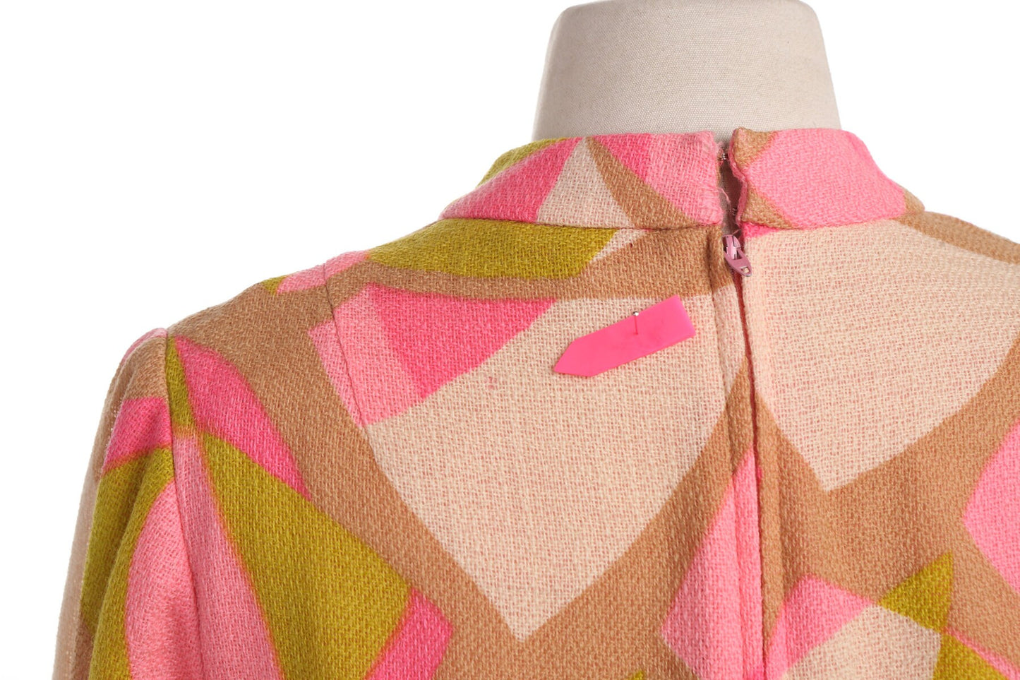 70's Women Pink Casual Long Sleeve Dress