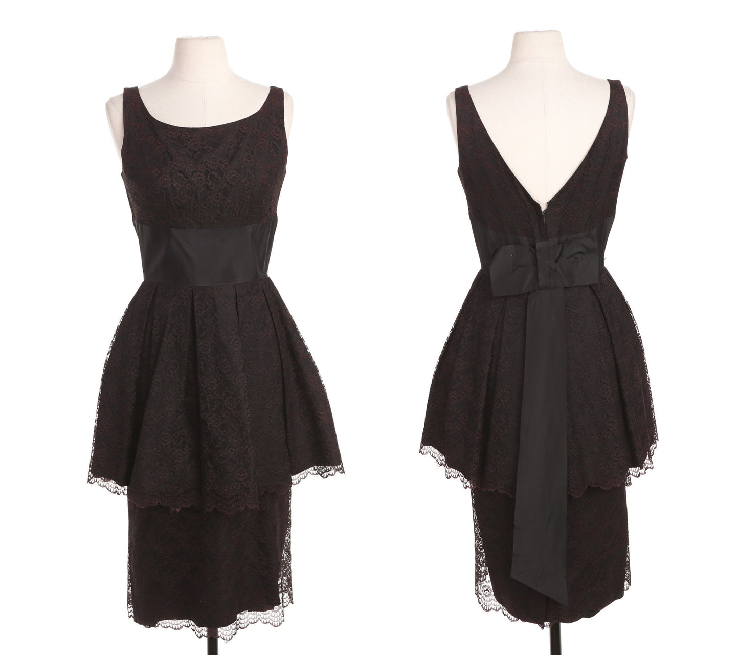 Vintage Black Evening Dress - Era 50's - 60's