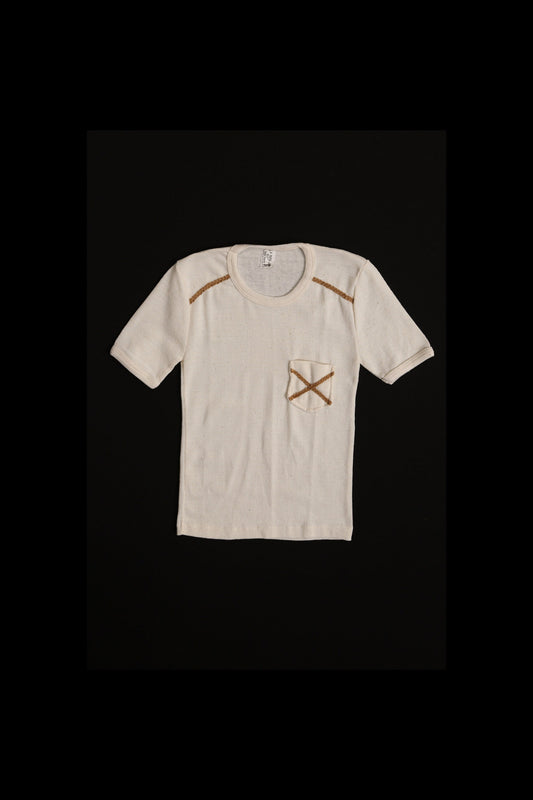 Women 70's Top - Beige - Short Sleeve - A Tribe Bit Label