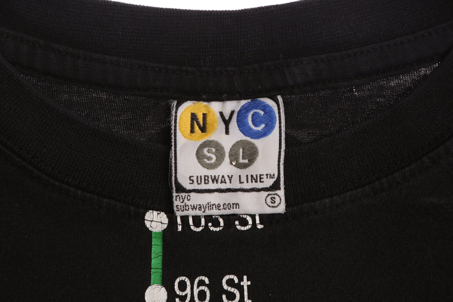 New York City Subway Line Map Black Graphic T-shirt - Y2K - NYC