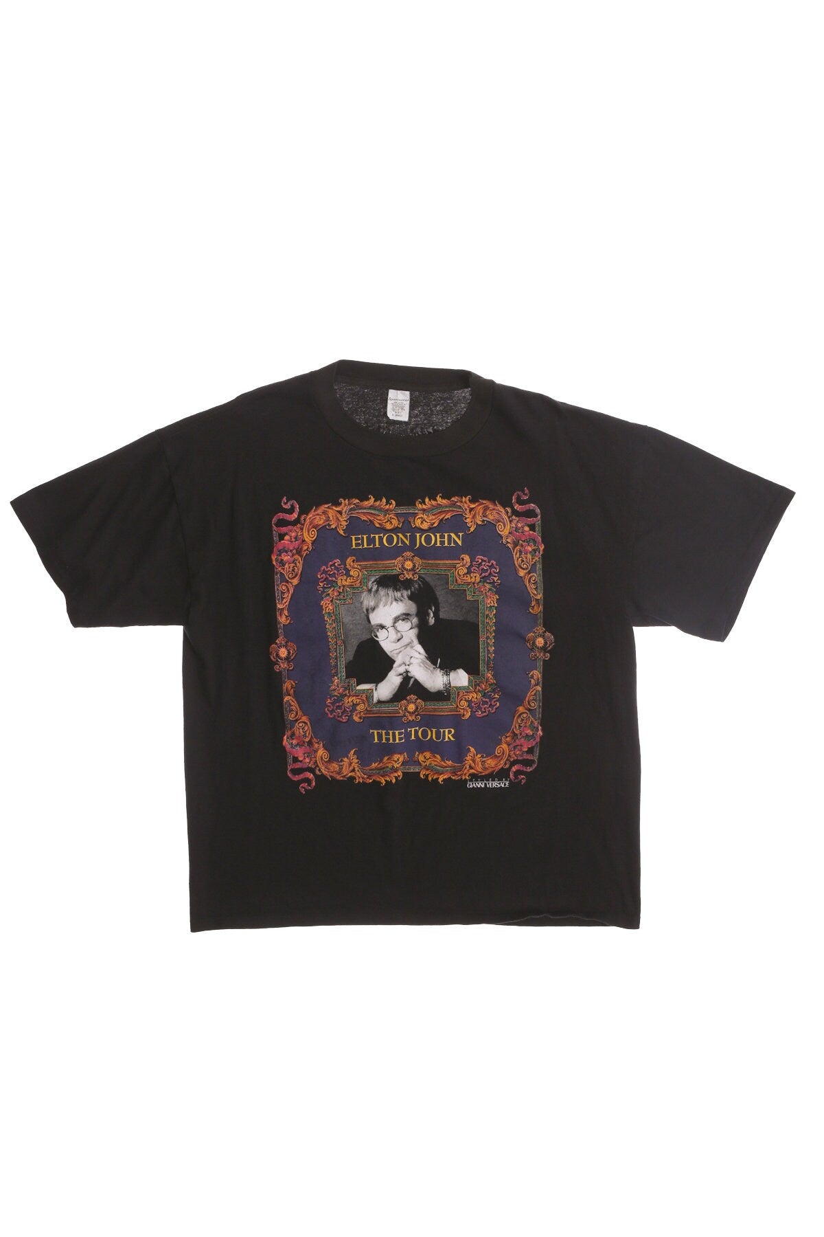 Elton John - World Tour 1992 - 1993 Black Graphic T-shirt