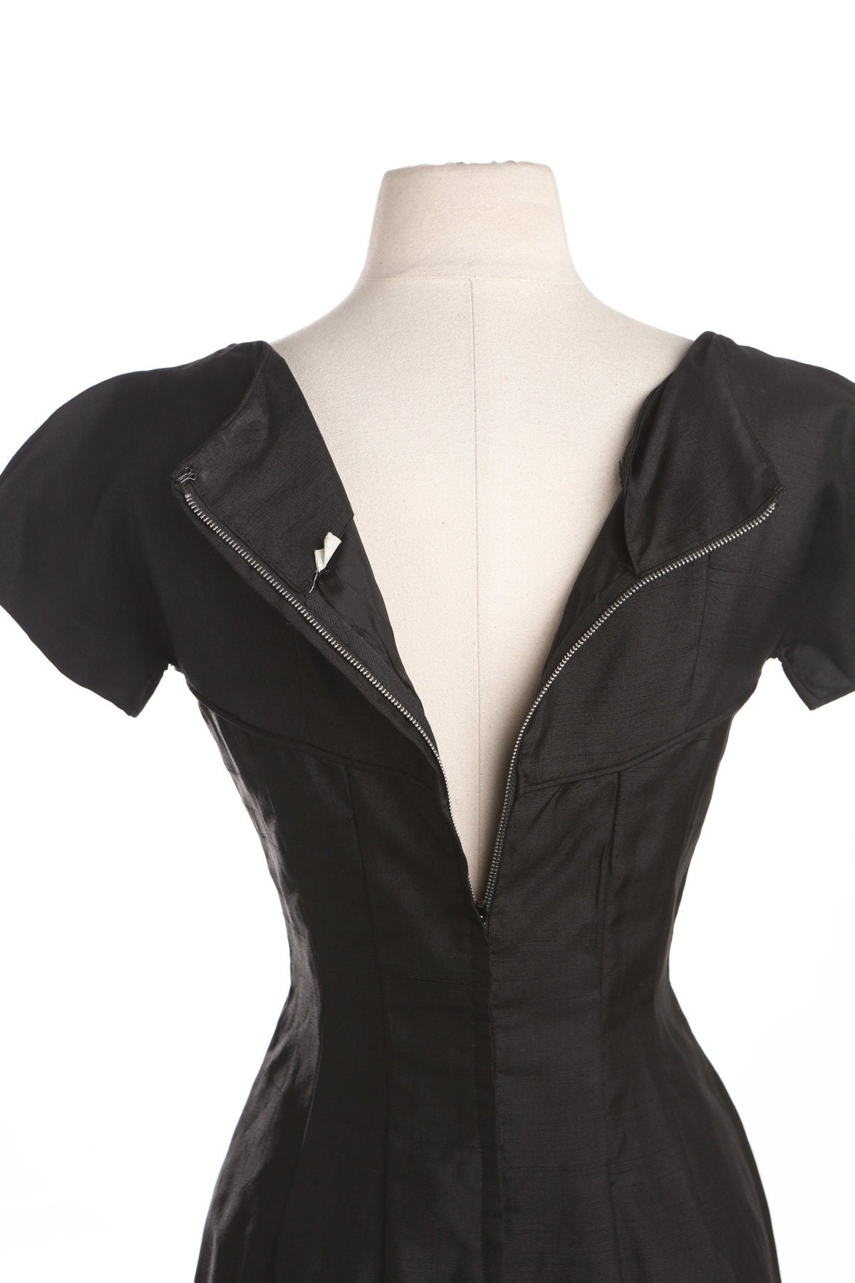 Vintage Women Black Casual Evening Dress - Era 50's - 60's