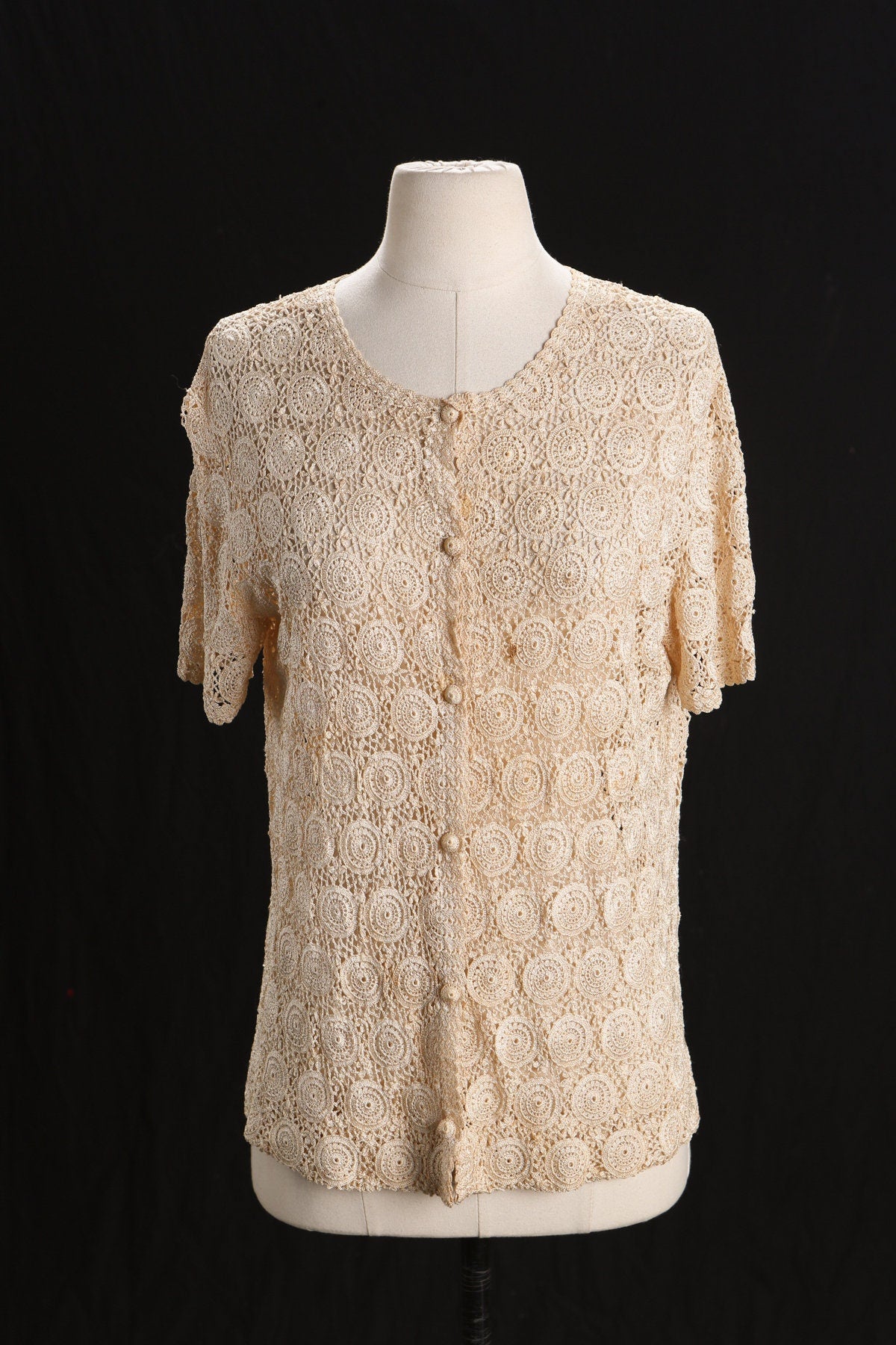 Vintage Women Crochet Top - Era 60's - 70's