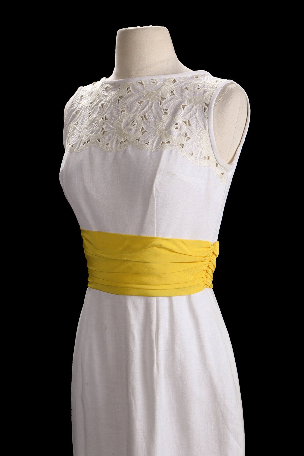 50's Women White Summer Dress