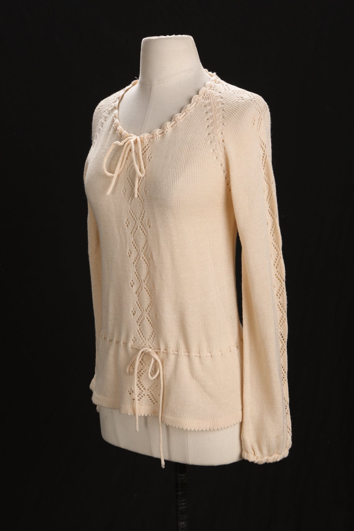 70's Women Acrylic Top - Top and Waist adjusting String