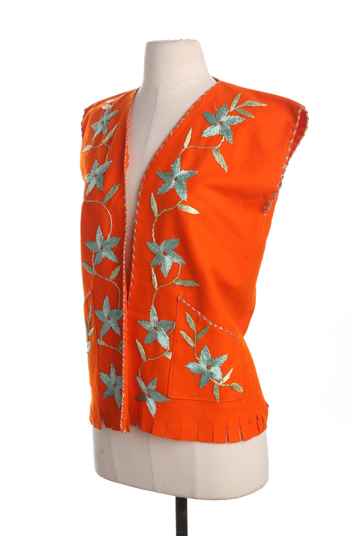Vintage Embroidered Floral Vest