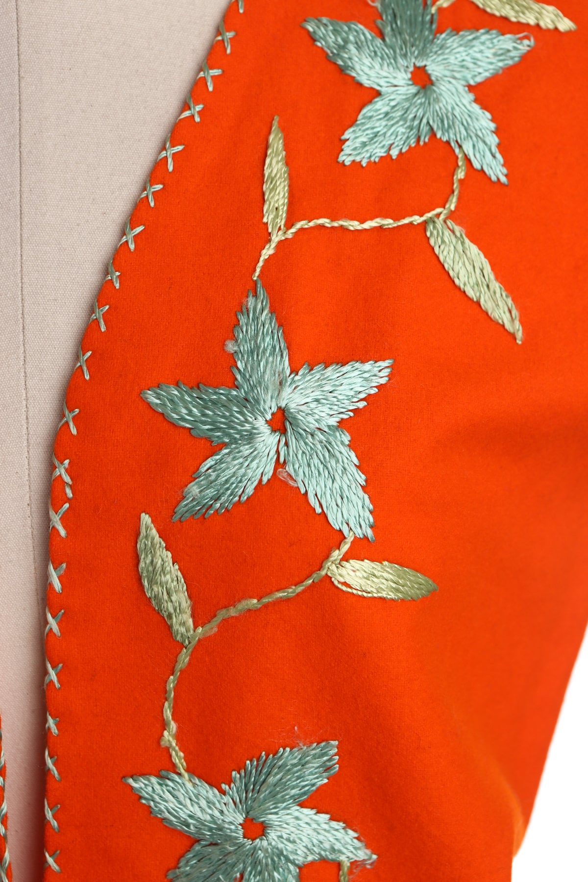 Vintage Embroidered Floral Vest