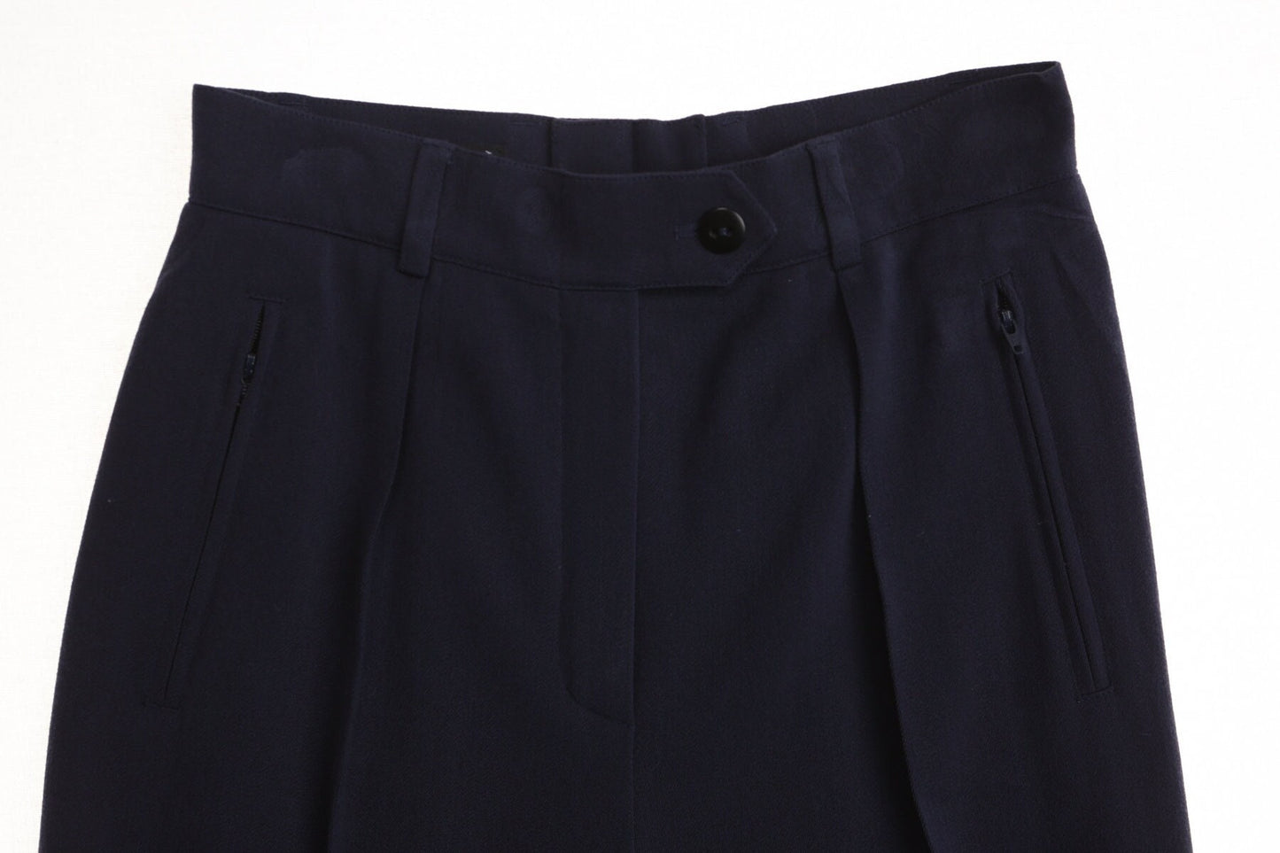 Escada women blue casual pants high waist made in germany y2k formal