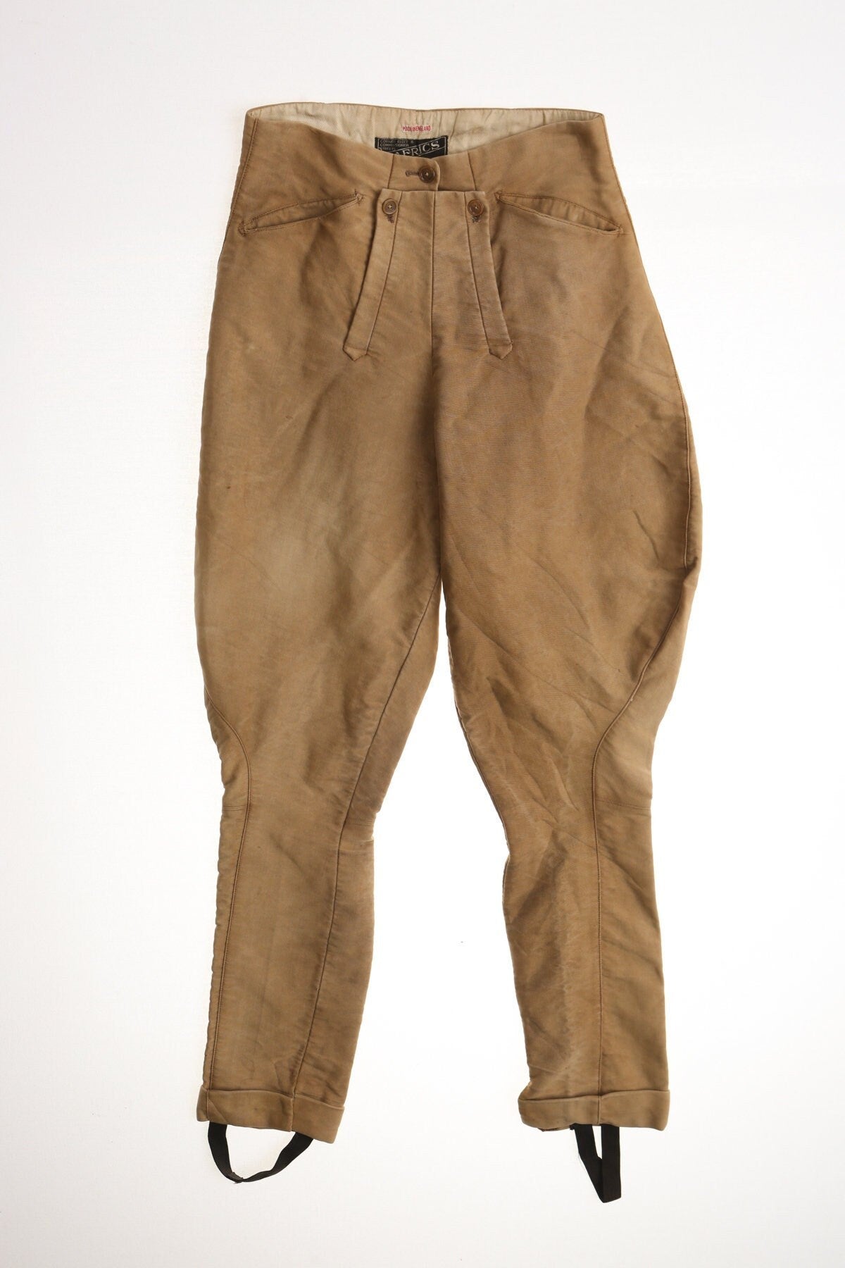 Vintage men riding pants brown made in england victorian horse wool women