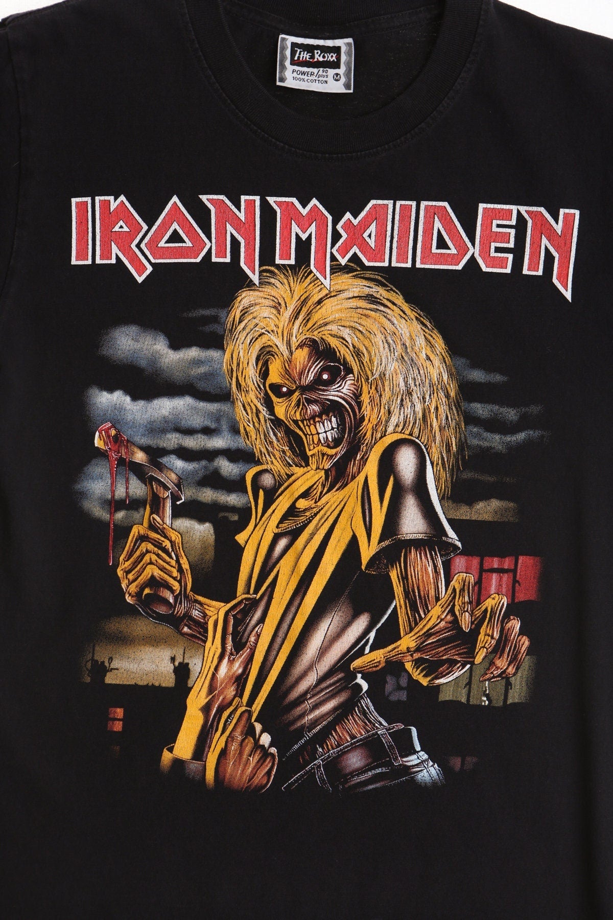 Iron maiden the roxx label rock rocker shirt t-shirt killers y2k band