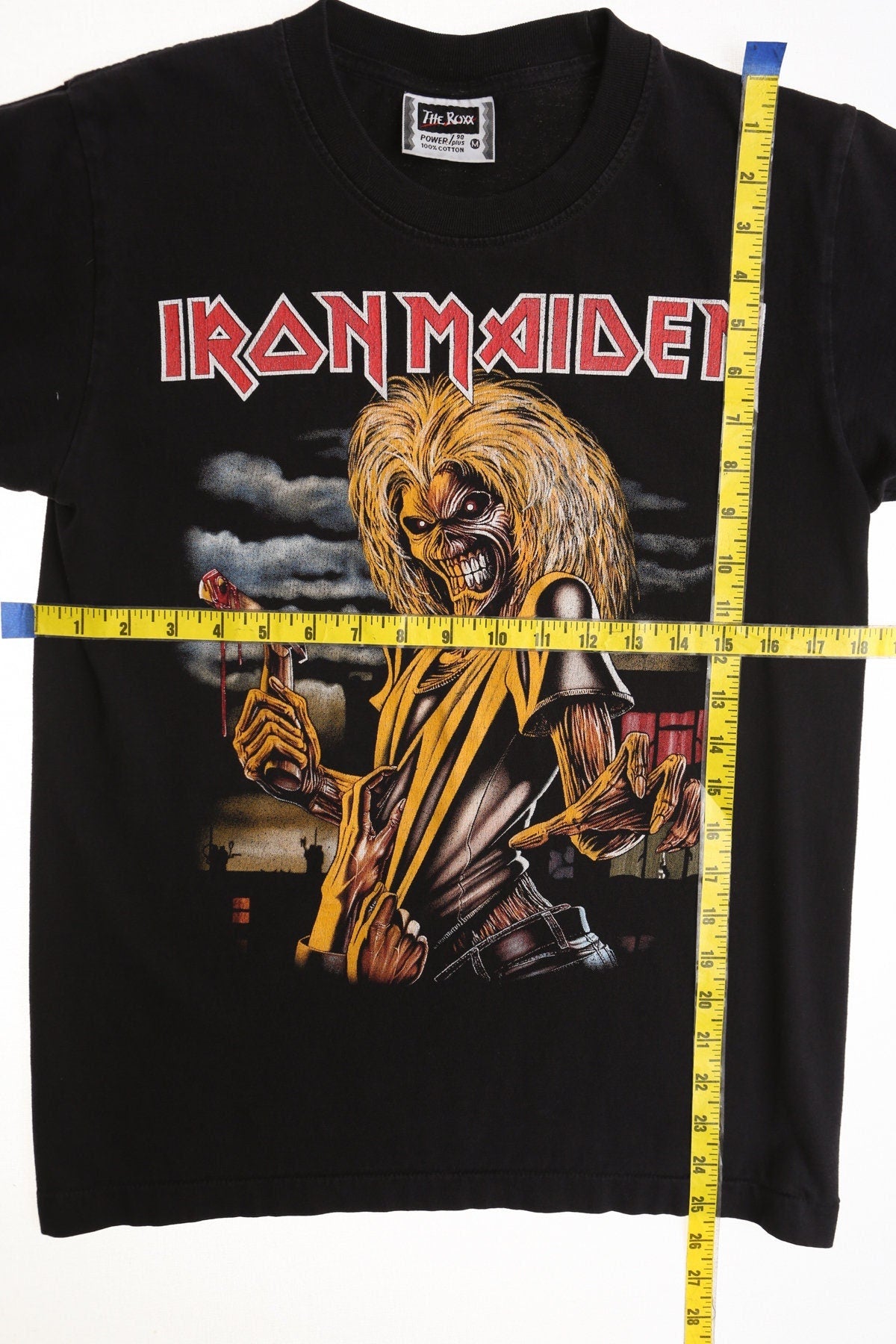 Iron maiden the roxx label rock rocker shirt t-shirt killers y2k band