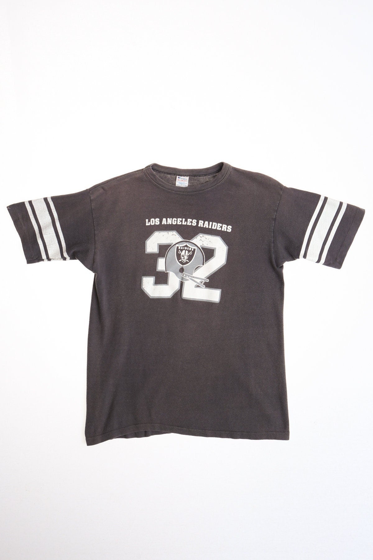 Vintage los angeles raiders black champion made in usa 70's football jersey shirt